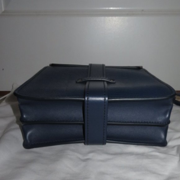 Chloe Medium Aby Lizard Embossed Calfskin Shoulder Bag In Captive Blue - Picture 8 of 17